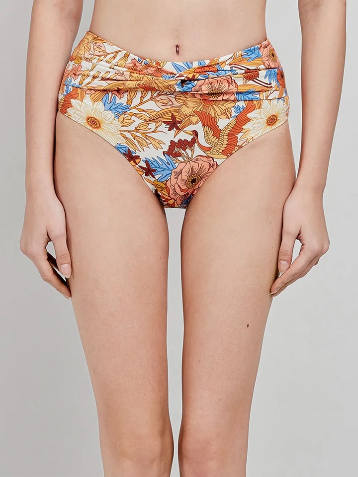 Figi bikini w kolorze brzoskwiniowo-błękitnym