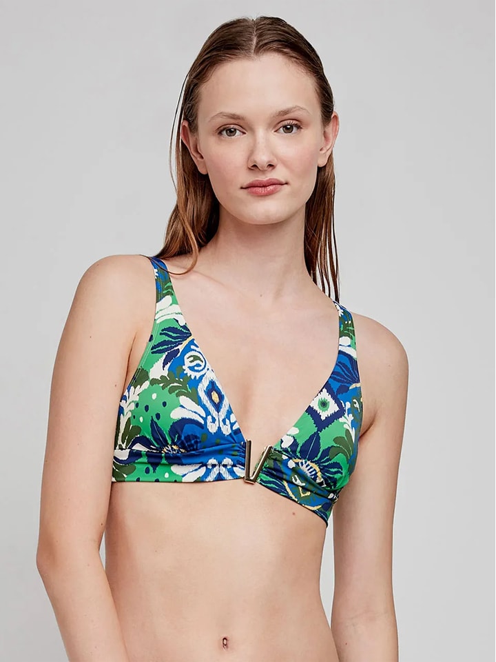 Biustonosz bikini w kolorze zielono-niebieskim