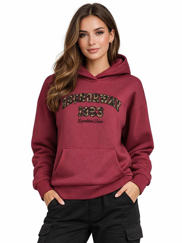 Hoodie "Gaphir" in Bordeaux