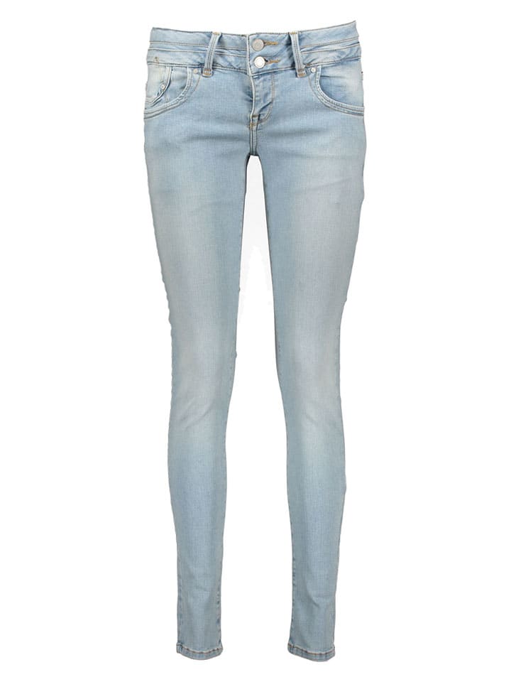 Dżinsy - Skinny fit - w kolorze błękitnym