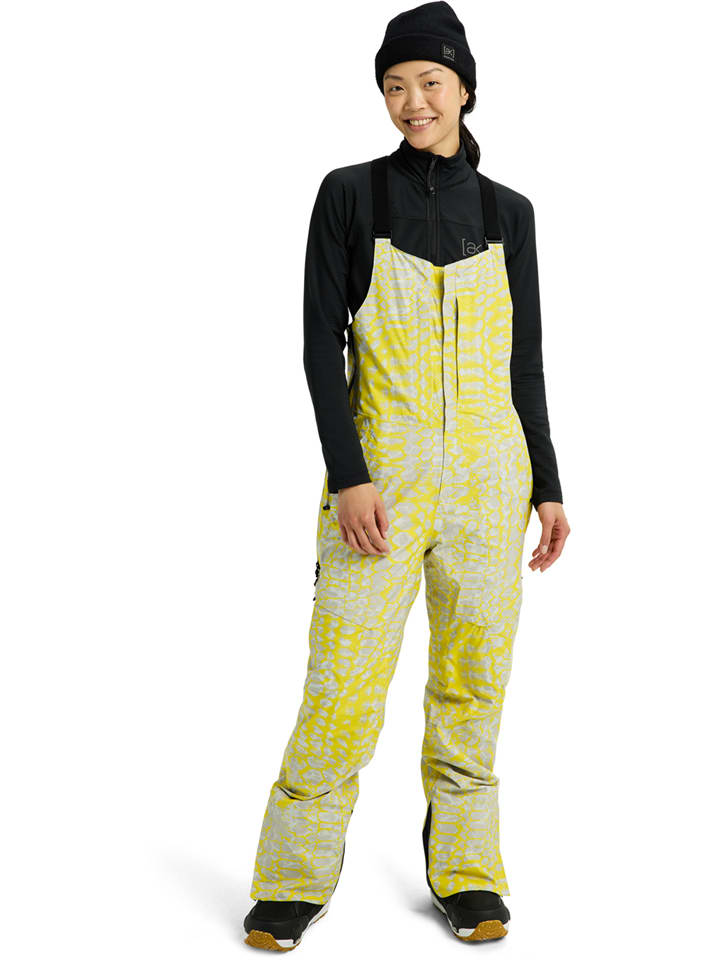 Spodnie narciarskie "[ak] Kimmy GORE-TEX 2L Bib Pants" w kolorze żółto-szarym