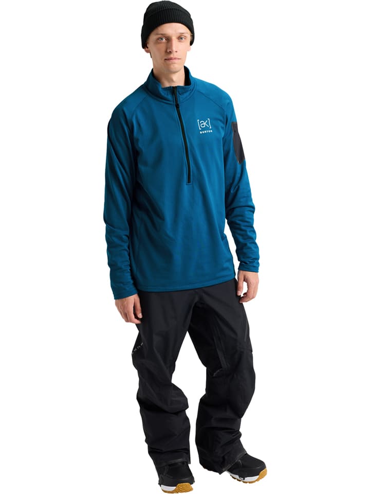 Fleecepullover "[ak] Helium Grid" in Blau