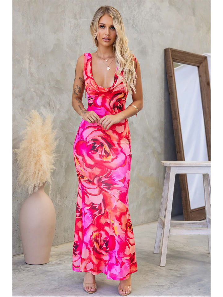 Kleid in Pink/ Rot