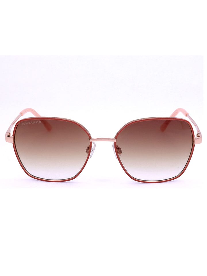 Damen-Sonnenbrille in Gold/ Hellbraun