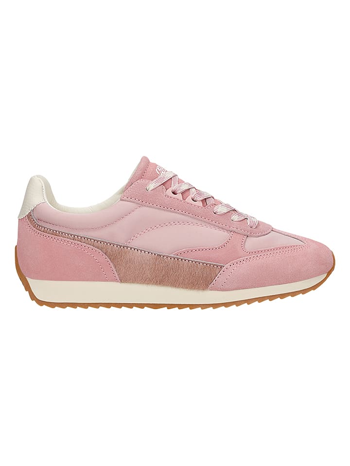 Leren sneakers lichtroze