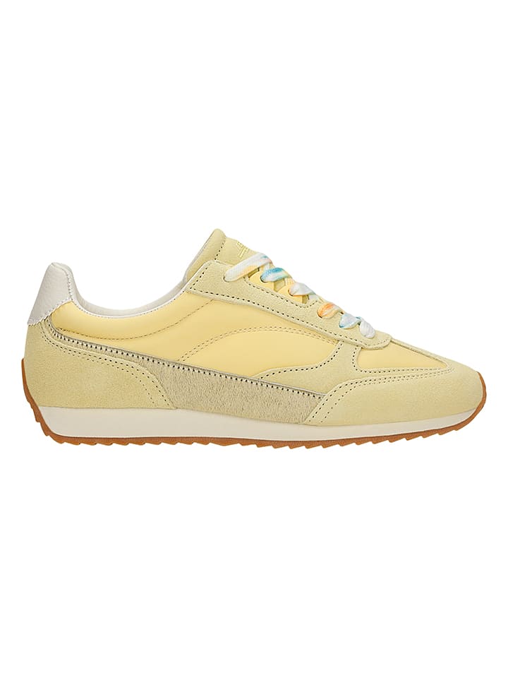 Leren sneakers geel
