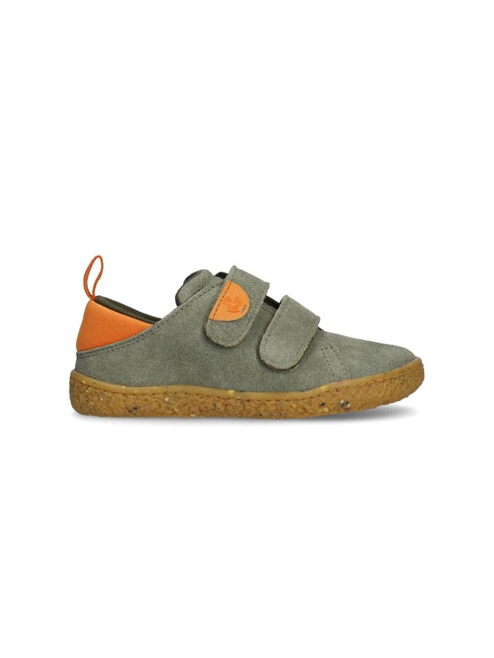Skórzane buty barefoot "Malmö" w kolorze khaki