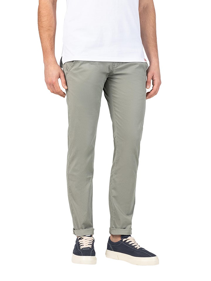 Spodnie chino "Janno" - Slim fit - w kolorze szarym