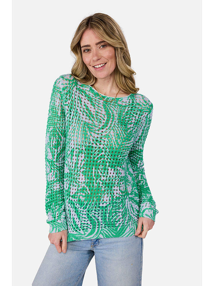 Sweter "Lillemon" w kolorze zielonym
