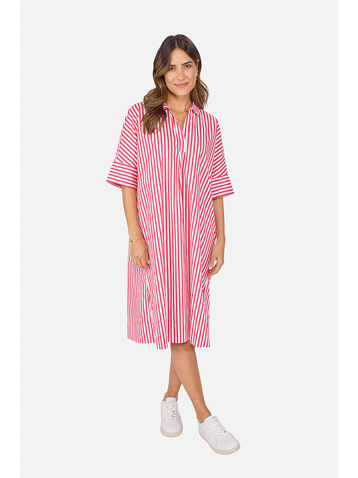 Kleid "Lian" in Rot/ Weiß