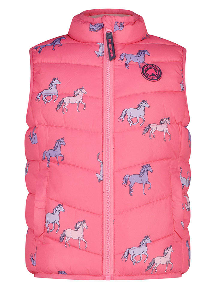 Steppweste in Pink