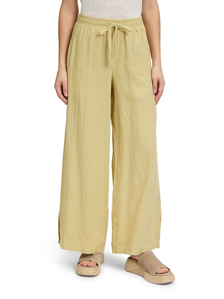 Leinen-Hose in Gelb