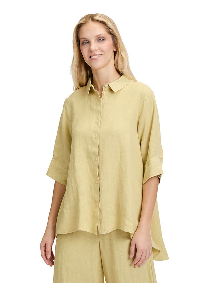 Linnen blouse geel