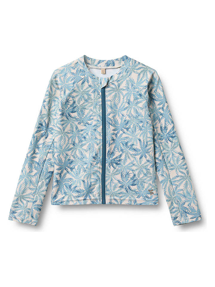 Badeshirt "Ada" in Beige/ Blau
