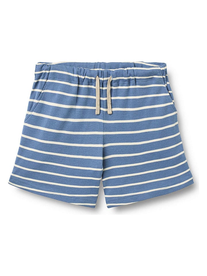 Sweatshorts "Kalle" in Blau/ Weiß