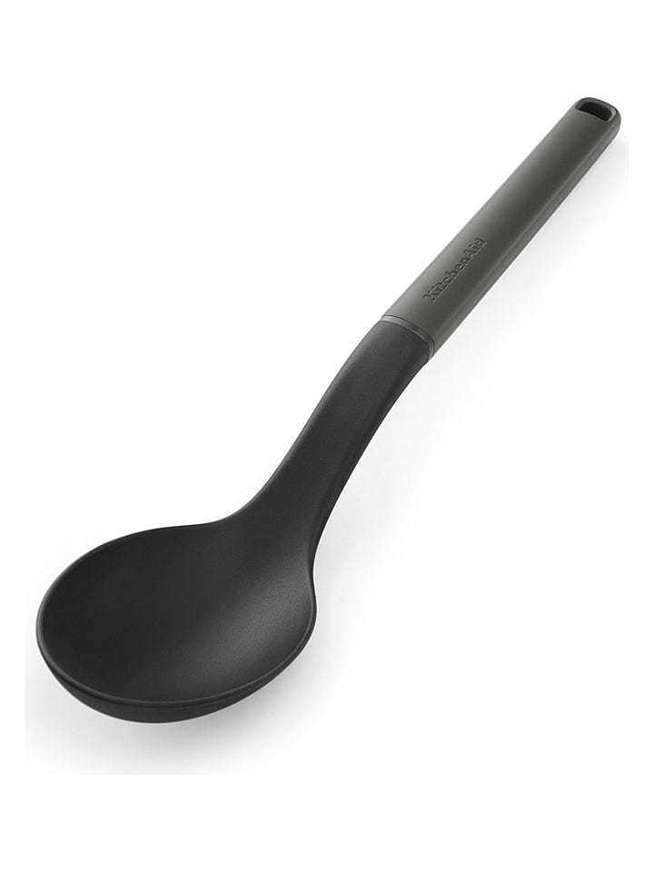Kochlöffel in Grau/ Schwarz - (L)34 cm