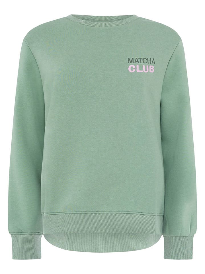 Sweatshirt "Matcha Morning" groen