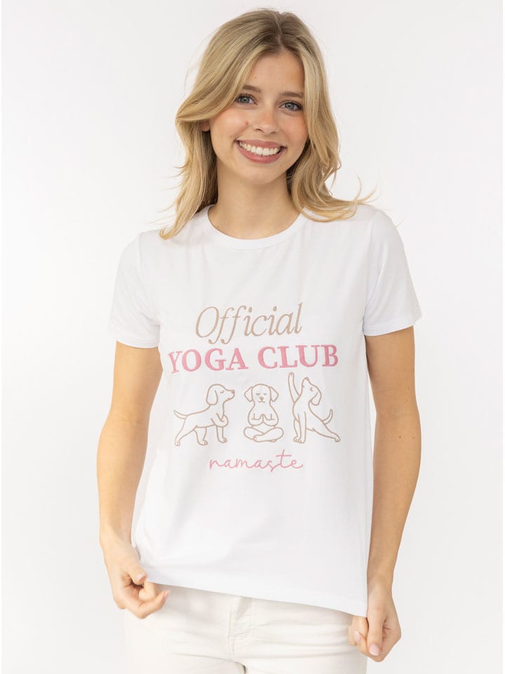 Koszulka "Yoga Club" w kolorze białym