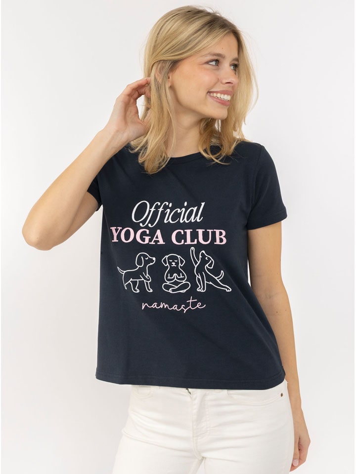 Shirt "Yoga Club" in Dunkelblau