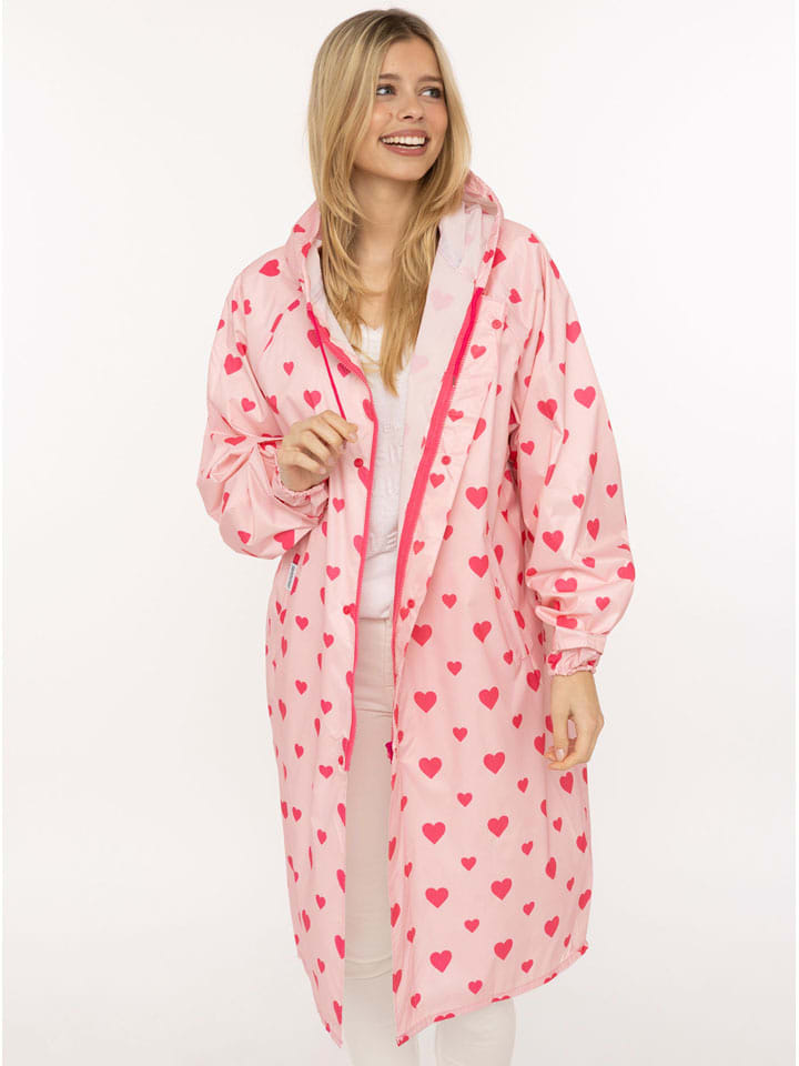 Regenmantel "Love" in Rosa/ Pink