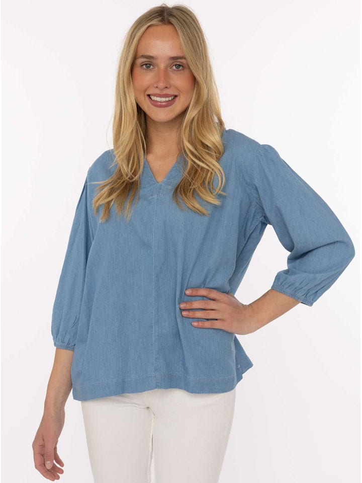 Bluse in Blau