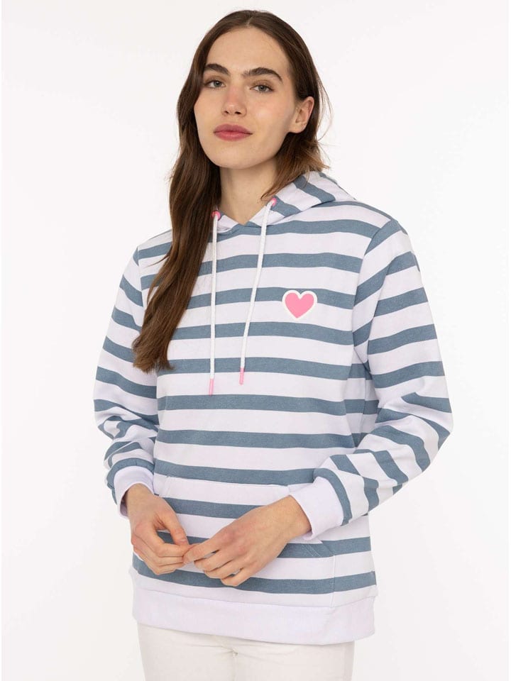 Bluza w kolorze niebiesko-białym