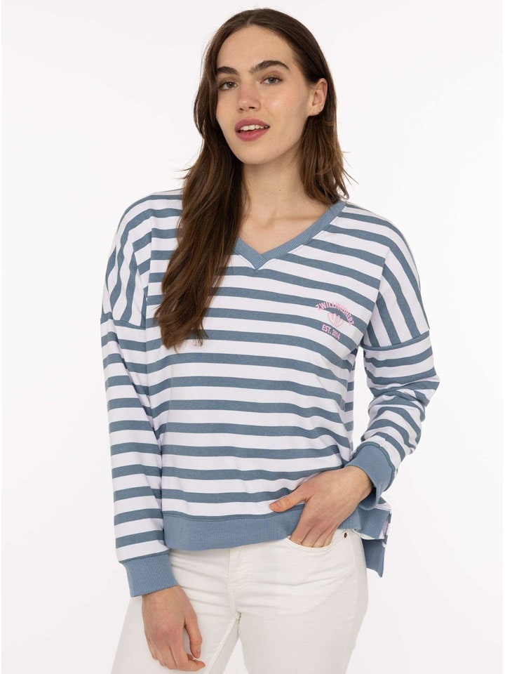 Bluza w kolorze niebiesko-białym