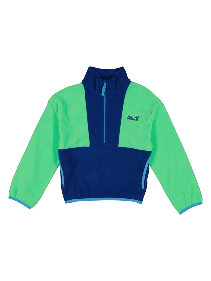 Bluza polarowa "Taunus" w kolorze zielono-granatowym
