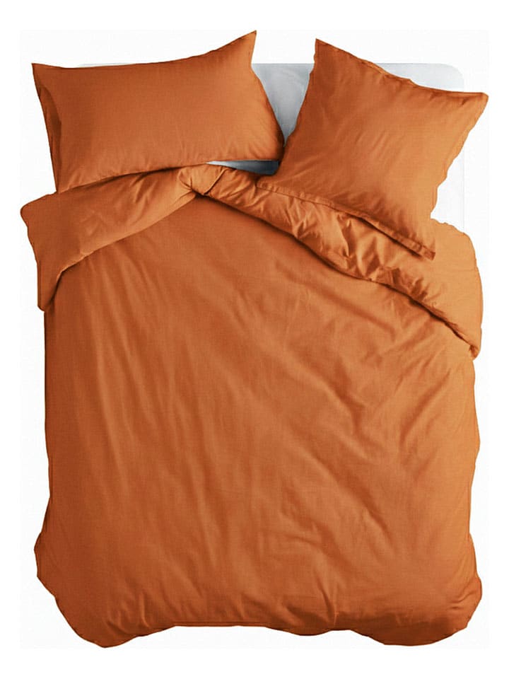 Hoeslaken "Basic" terracotta