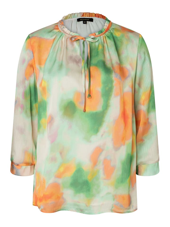 Bluse in Grün/ Orange