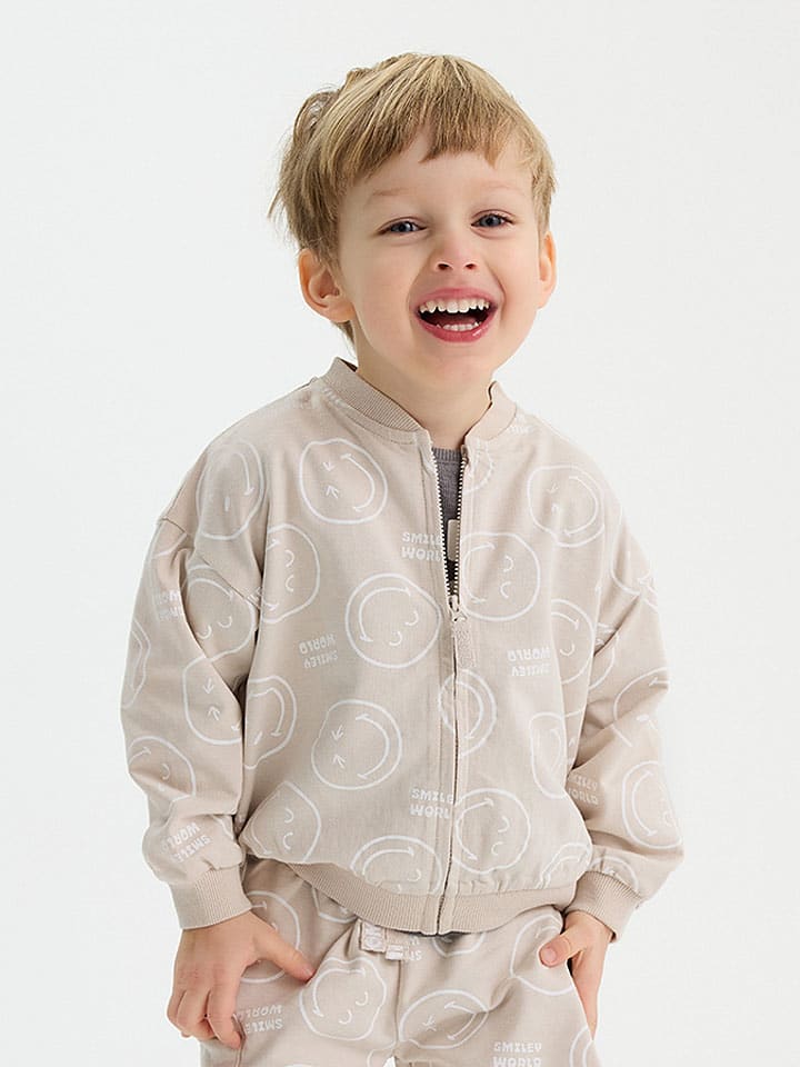Sweatjacke in Beige
