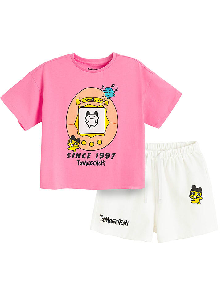 Pyjama in Rosa/ Creme
