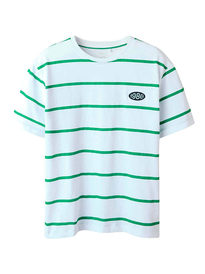 Shirt "Fritz" in Weiß/ Grün