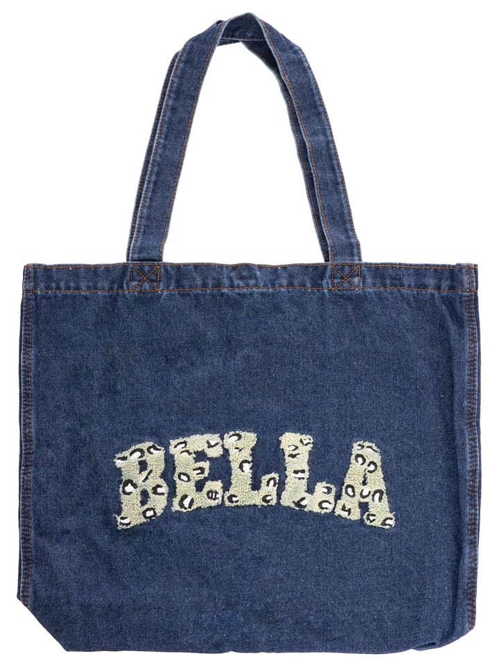 Shopper bag "Bella" w kolorze granatowym - 42 x 40 cm