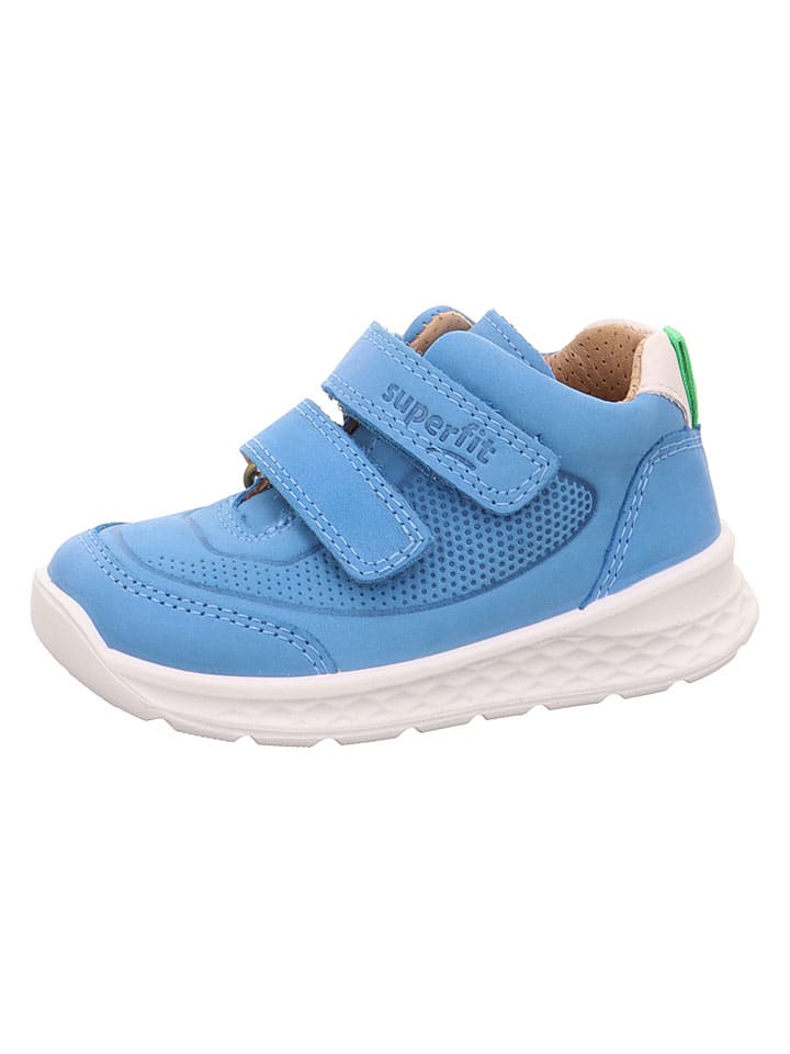 Leder-Sneakers "Breeze" in Hellblau