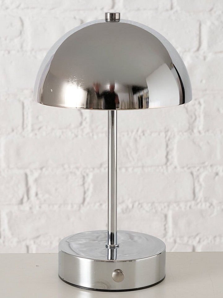 Lampa stołowa LED "Petunia" w kolorze srebrnym - wys. 25,5 cm