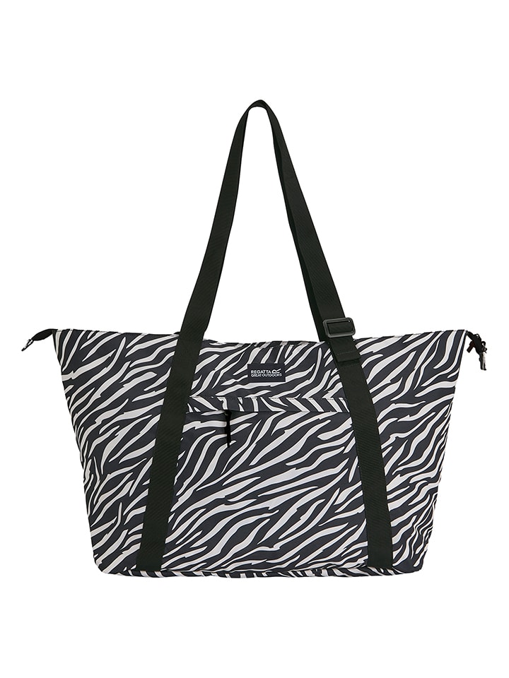 Reisetasche "Boulder" in Schwarz/ Weiß - (B)67 x (H)39 x (T)19 cm