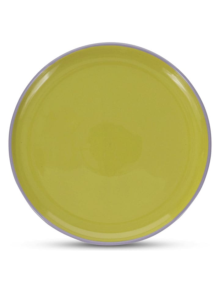 Talerz obiadowy "Duo" w kolorze fioletowo-zielonym - Ø 26 cm