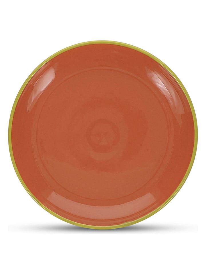 Dessertteller ''Duo'' in Orange/ Grün - Ø 18 cm