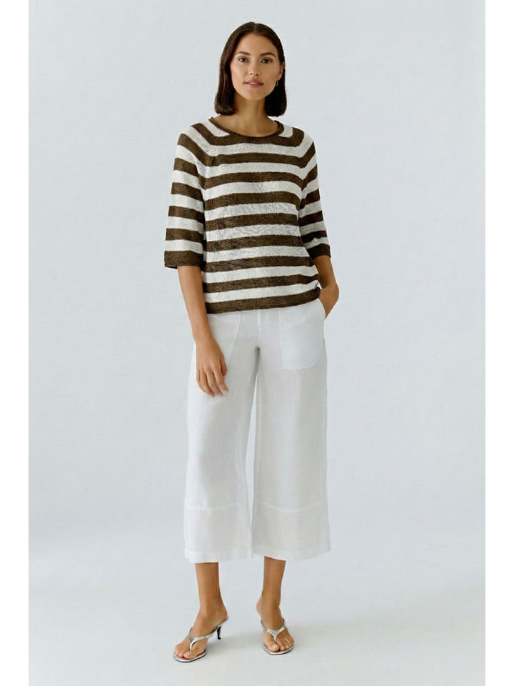 Pullover in Braun/ Creme