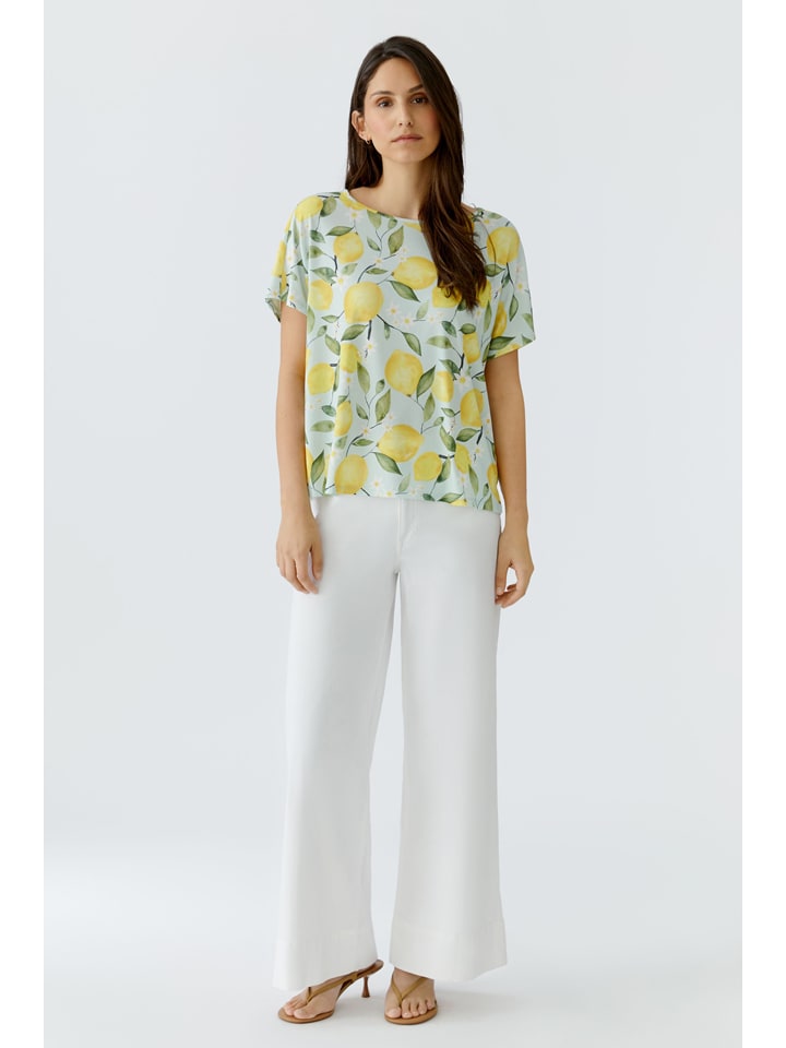 Shirt in Grün/ Gelb