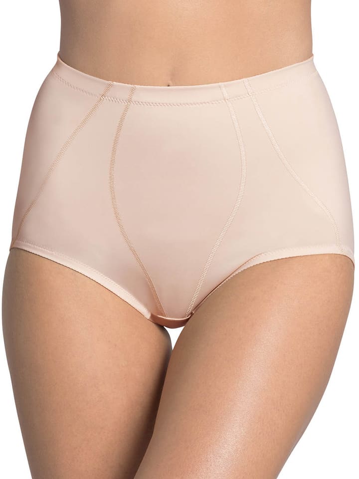 Pełne figi high waist "Loretta Soft" w kolorze beżowym