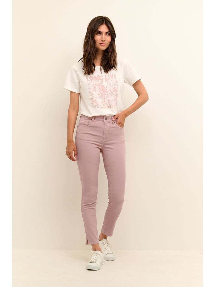 Spijkerbroek - slim fit - lichtroze