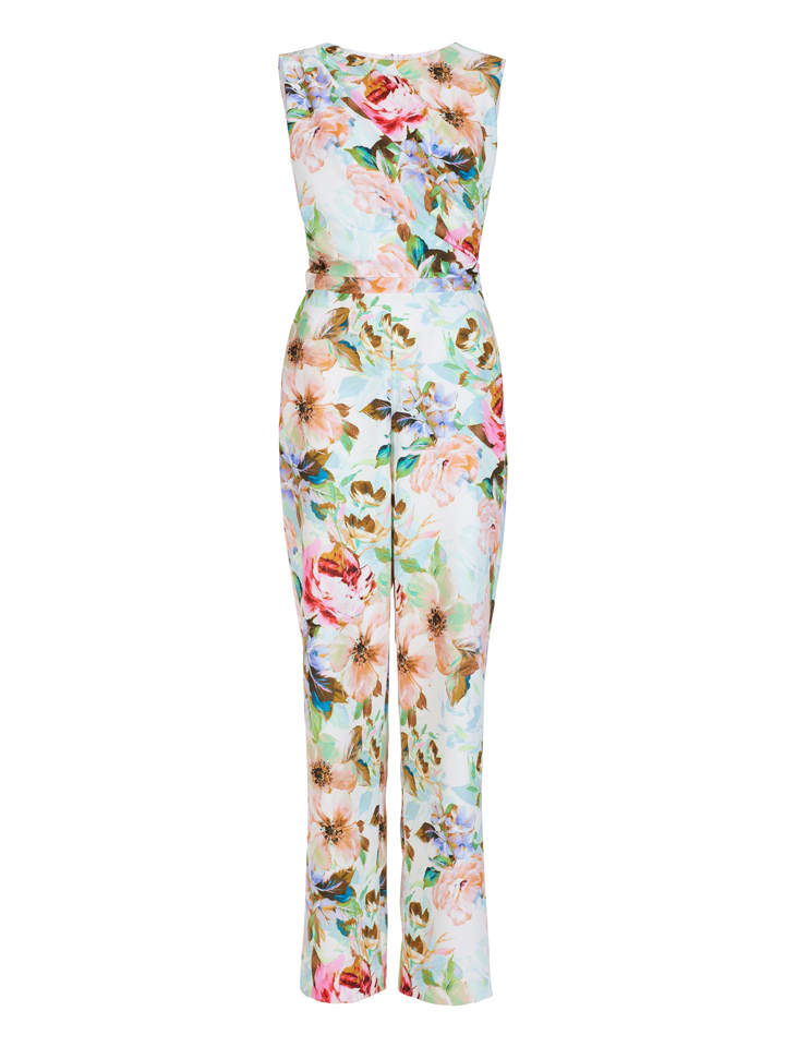 Jumpsuit in Creme/ Bunt