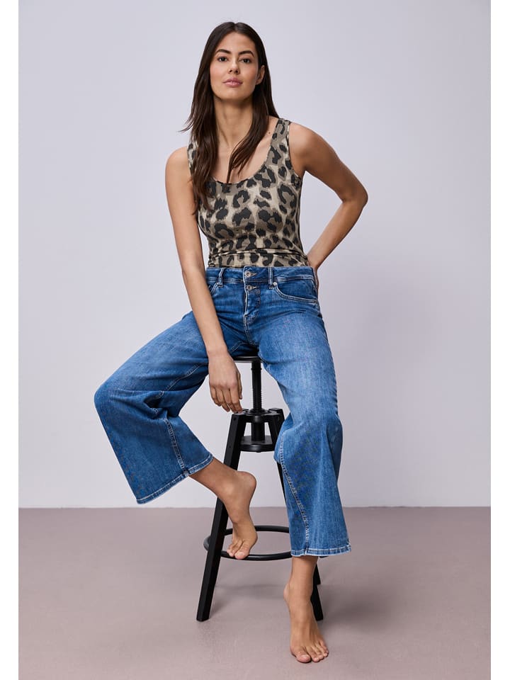 Top in Taupe/ Schwarz