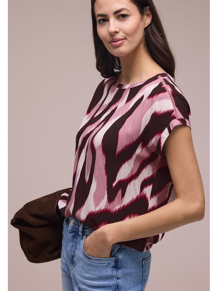 Shirt in Bordeaux/ Rosa