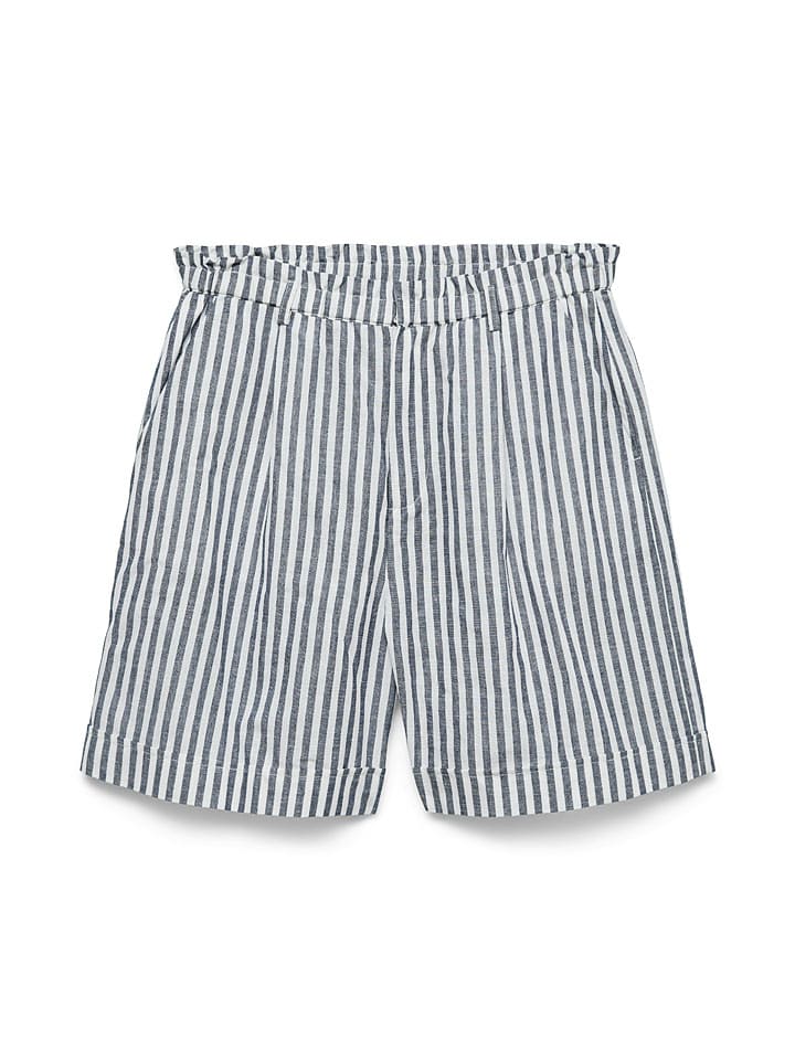 Shorts in Weiß/ Dunkelblau
