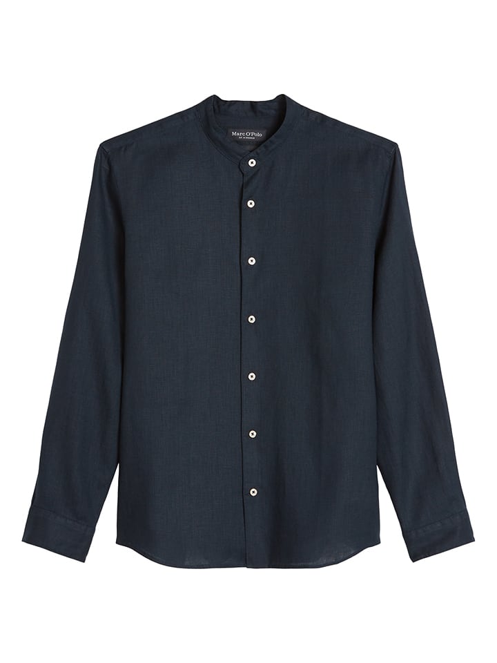 Linnen blouse donkerblauw