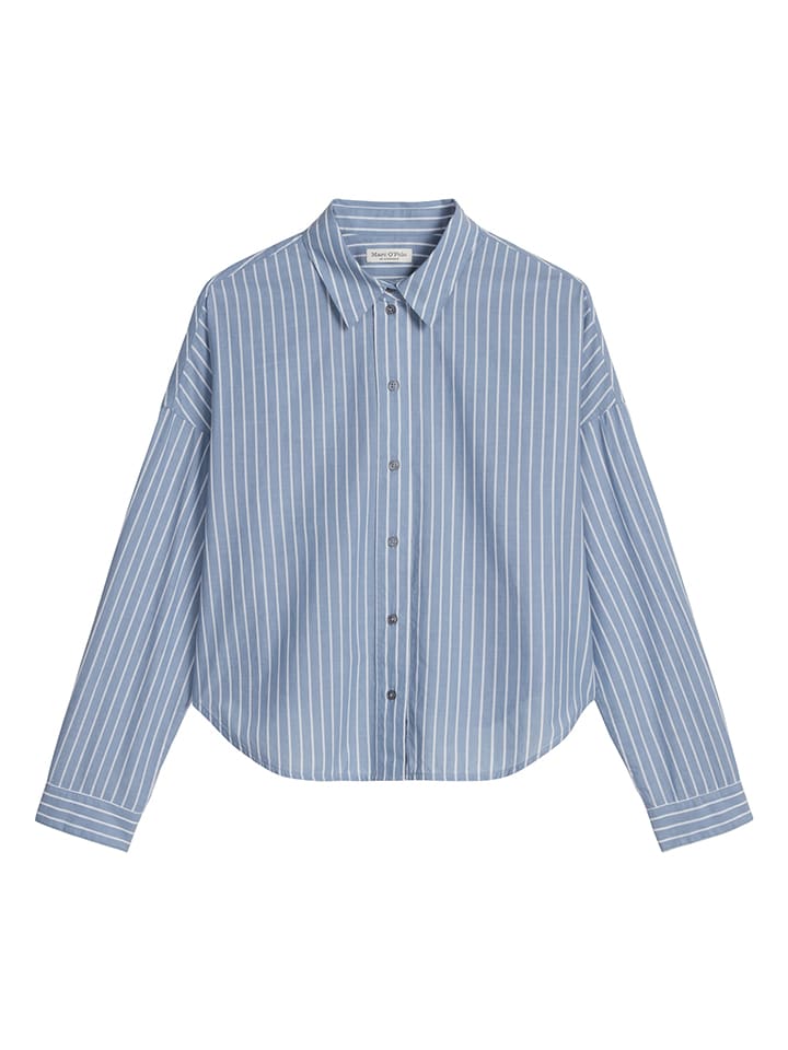 Bluse in Blau/ Weiß