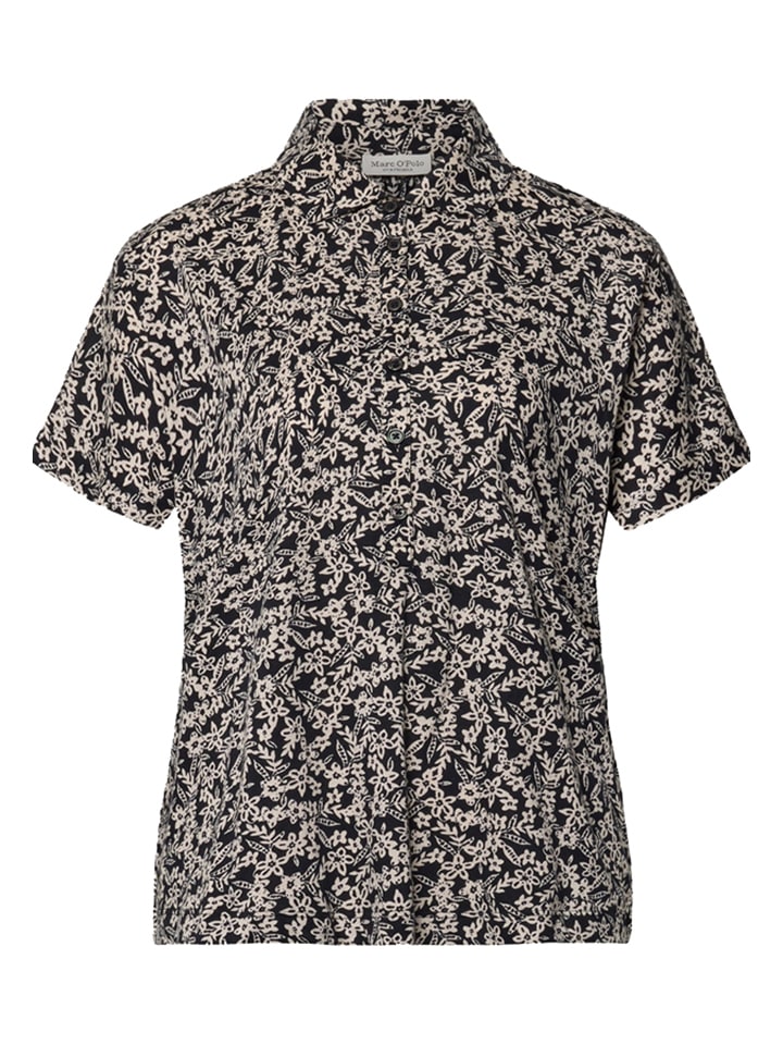 Blouse zwart/beige